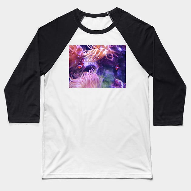 Clown fish in the anemone Baseball T-Shirt by DesignsBySaxton